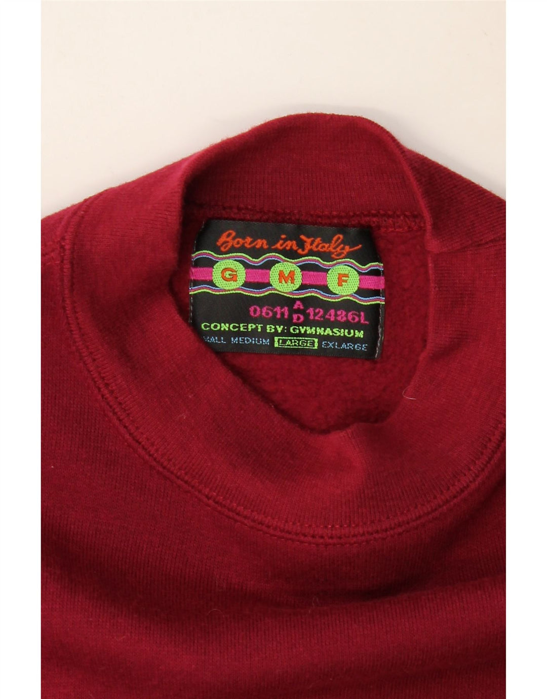 Męska bluza z grafiką GYMNASIUM, duża, bordowa