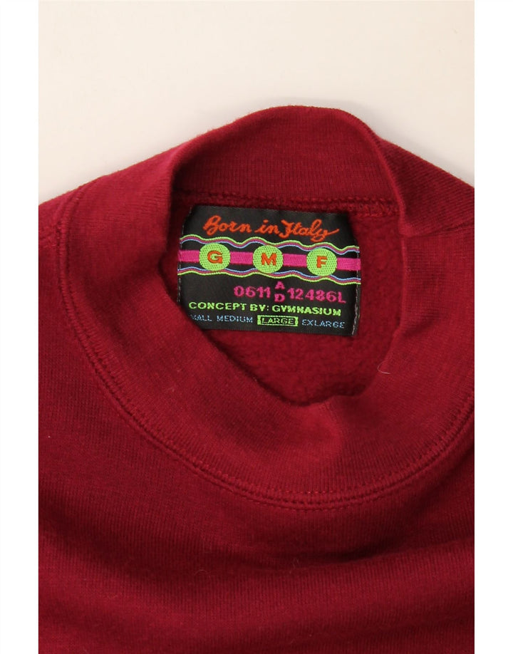 Męska bluza z grafiką GYMNASIUM, duża, bordowa