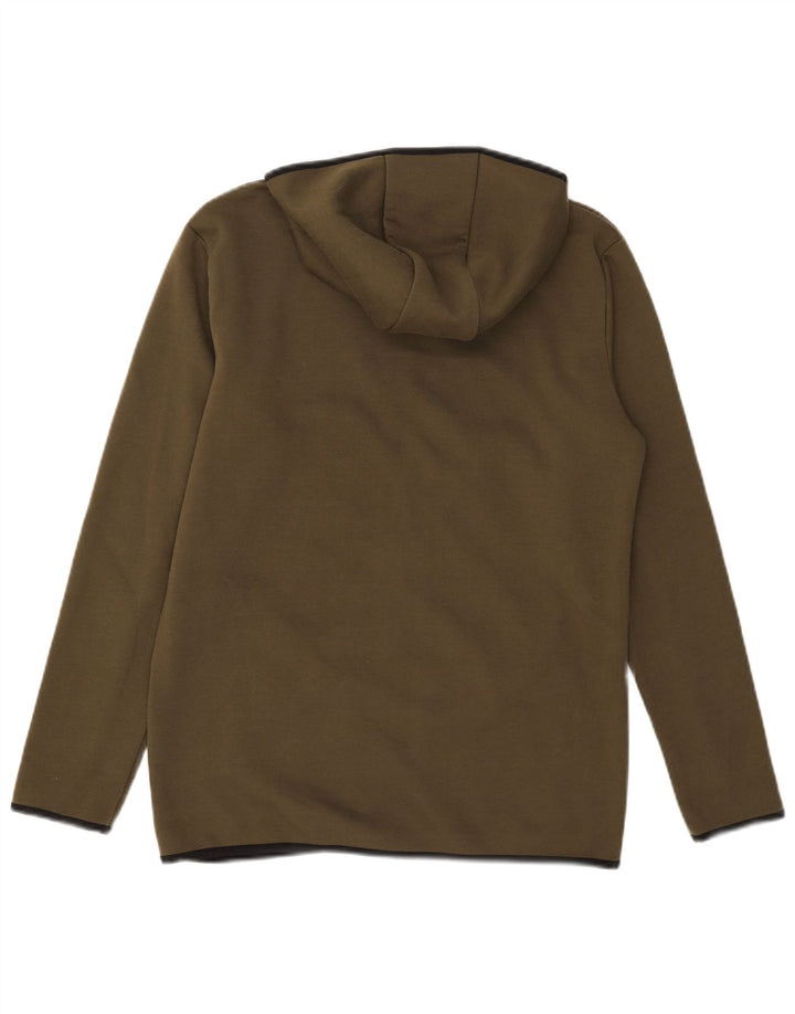 Męski sweter z kapturem i zamkiem Ellesse, mały, khaki, poliester