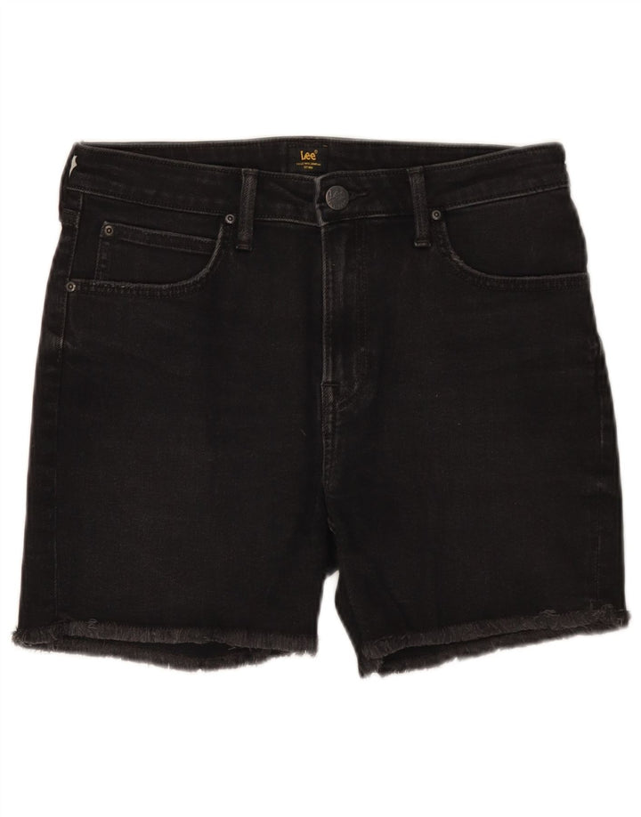 Damskie spodenki jeansowe Lee Boyfriend W27, małe, czarne, bawełniane