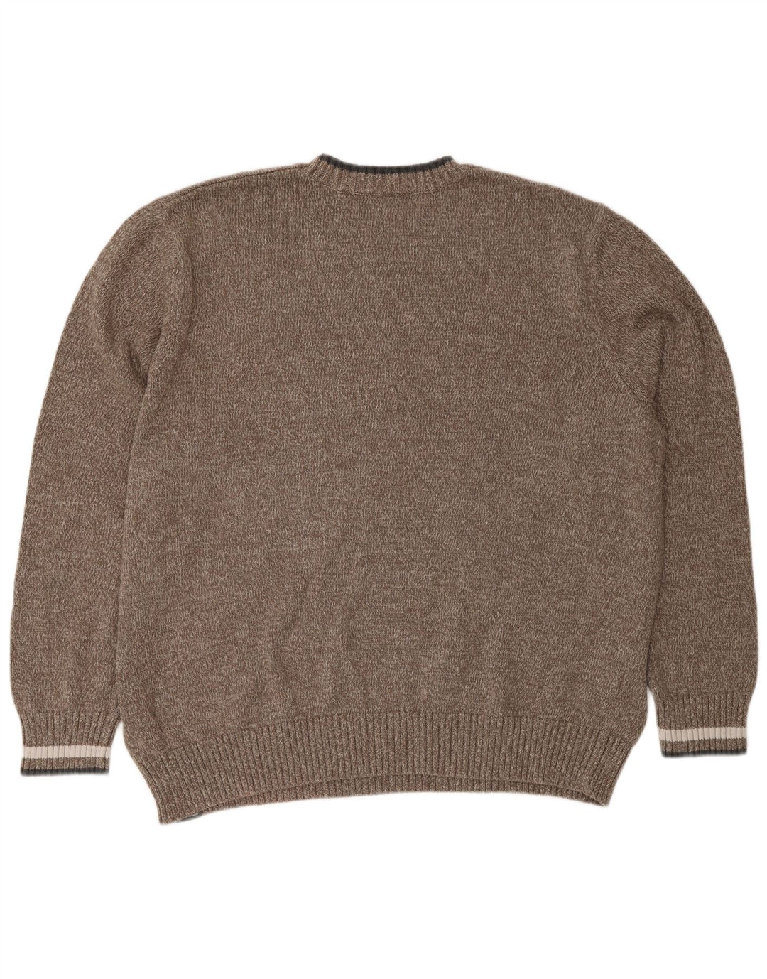 Męski sweter z okrągłym dekoltem Eddie Bauer 2XL, brązowa bawełna