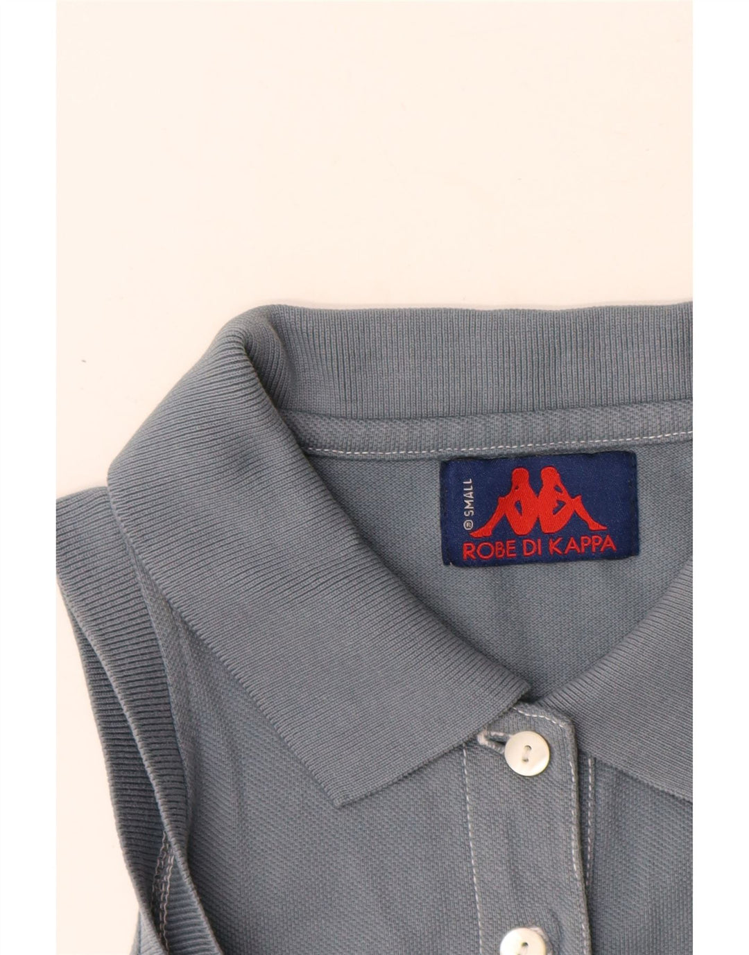 Damska sukienka polo bez rękawów Kappa UK 8, mała, niebieska bawełna