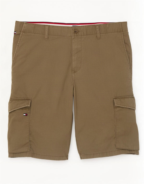 Męskie spodenki cargo Tommy Hilfiger W36, duże, bawełniane w kolorze khaki