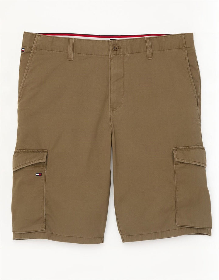 Męskie spodenki cargo Tommy Hilfiger W36, duże, bawełniane w kolorze khaki