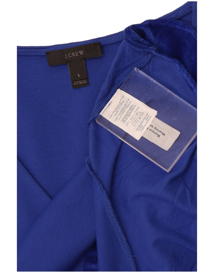 Damska bluzka bez rękawów J. CREW UK 14, duża, niebieska wiskoza