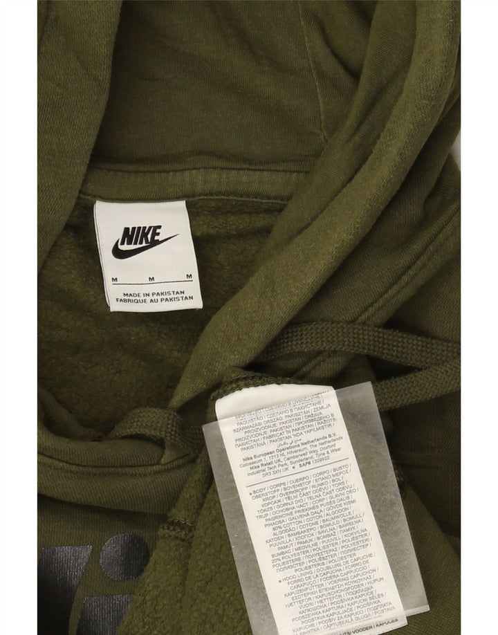 Męski sweter z kapturem Nike z grafiką, średniej wielkości bawełna khaki