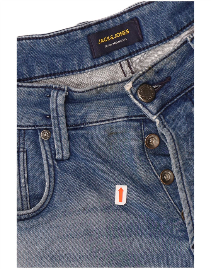 Męskie spodenki jeansowe JACK & JONES, średnie W32, niebieskie, bawełniane