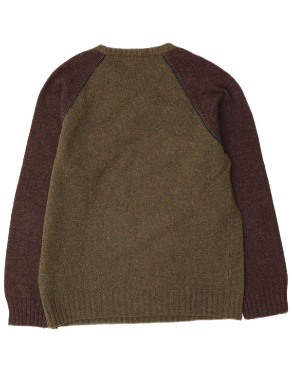 Męski sweter z okrągłym dekoltem Armani Jeans, 2XL, kolor khaki