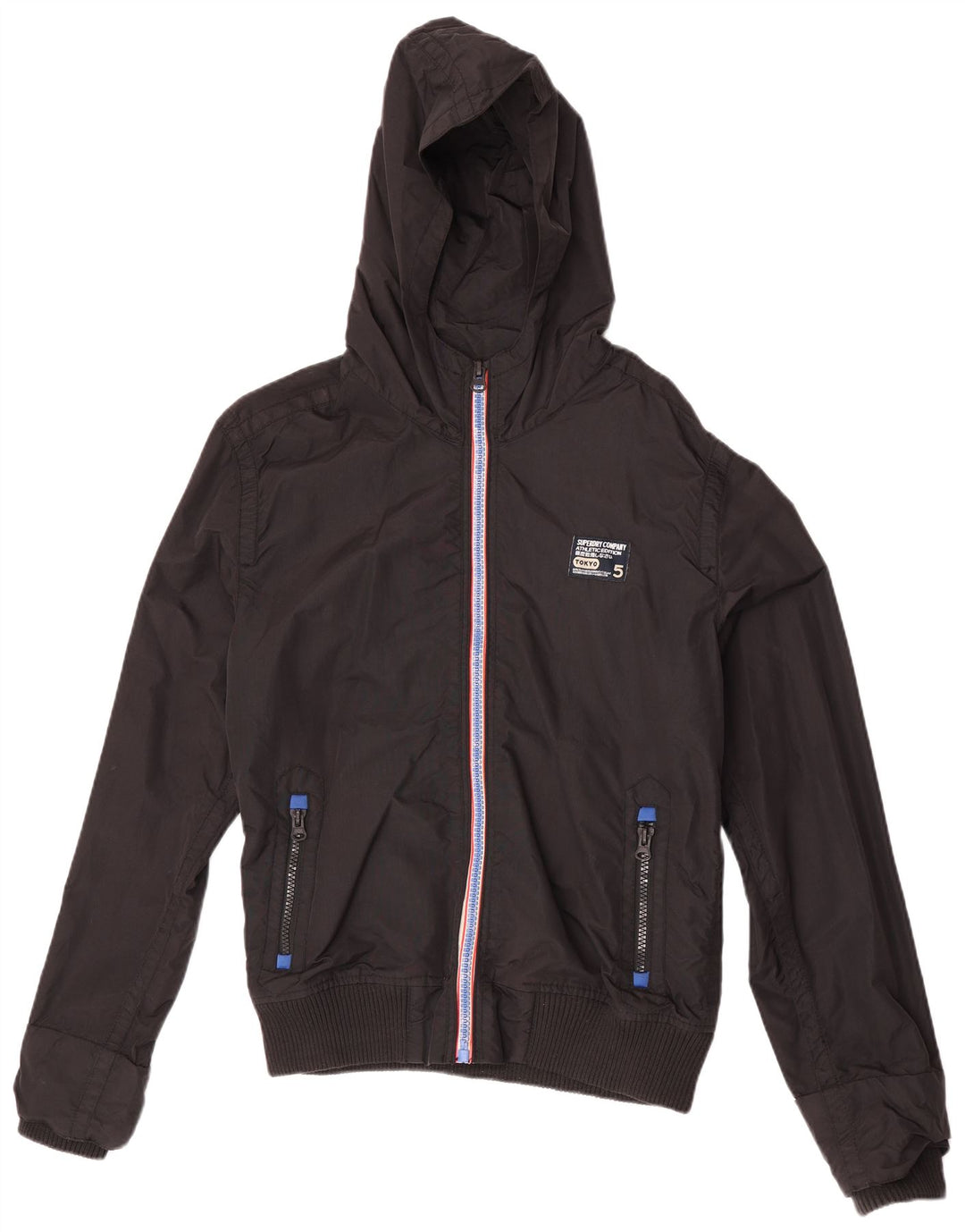 Męska kurtka bomber z kapturem Superdry UK 46 2XL Czarny nylon