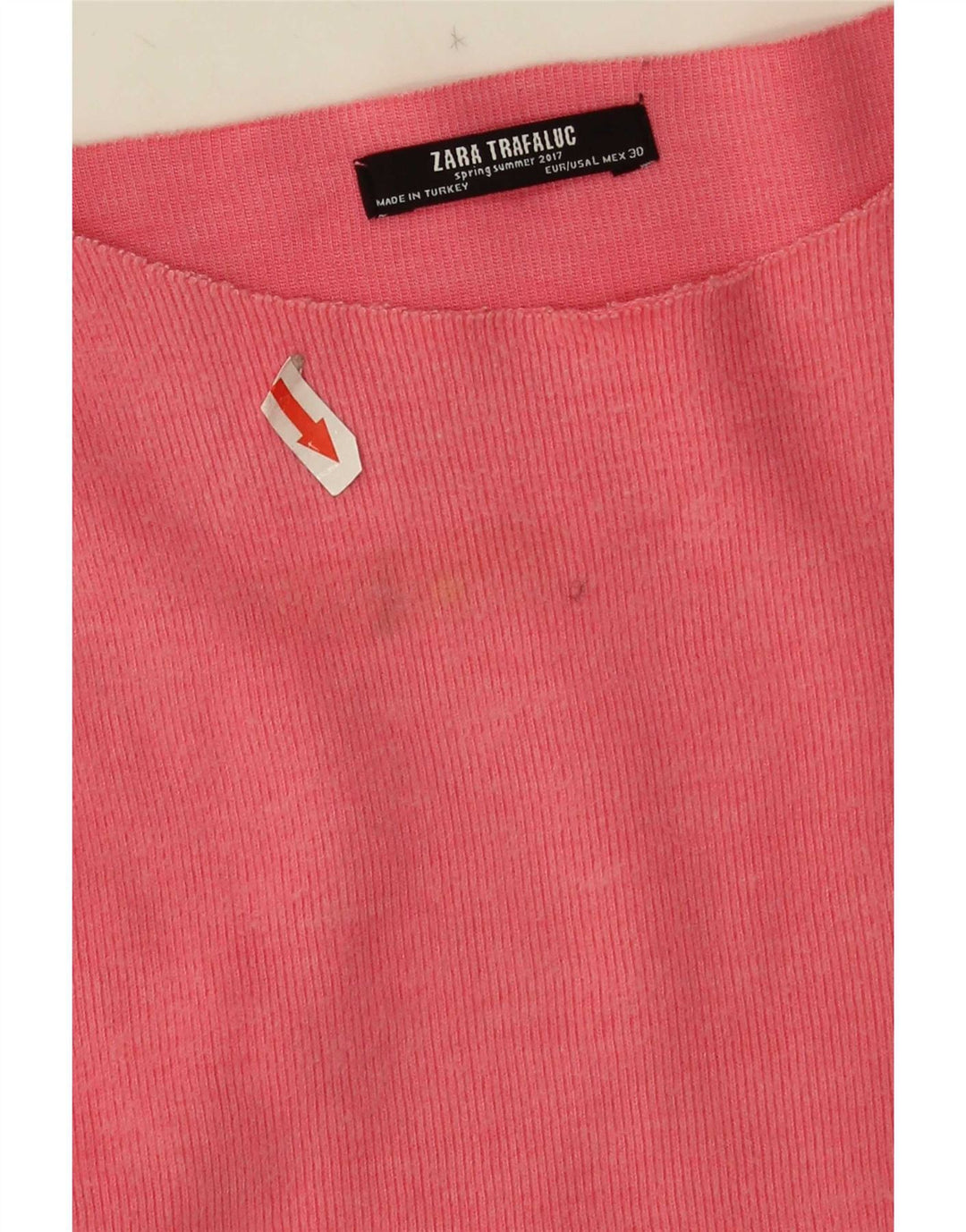 Damski top oversize z długim rękawem Zara UK 16, duży, różowy, bawełniany