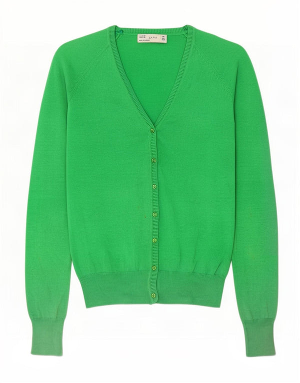 Sweter damski Zara Cardigan UK 10 Small, zielony, bawełniany