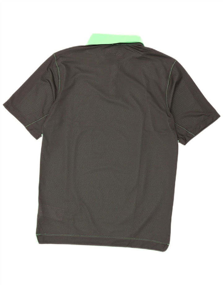 Męska koszulka polo Nike Dri Fit, mała, zielona, z blokami kolorów, poliester