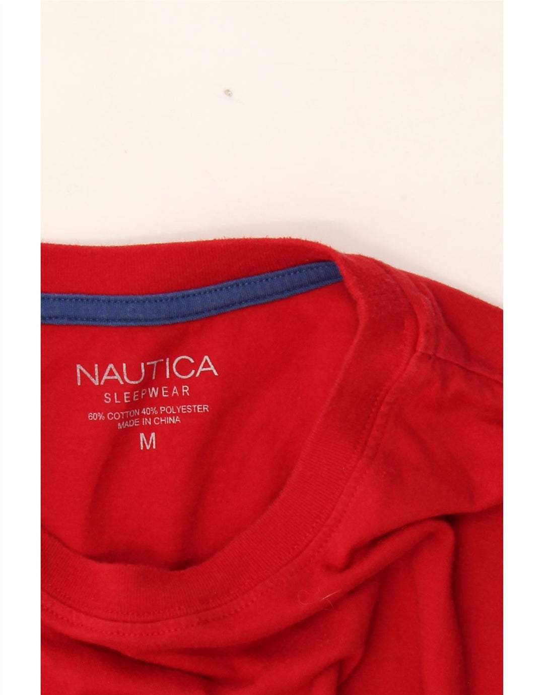 NAUTICA Mens Sleepwear T-Shirt Top Medium Red Cotton Vintage Nautica and Second-Hand Nautica from Messina Hembry 