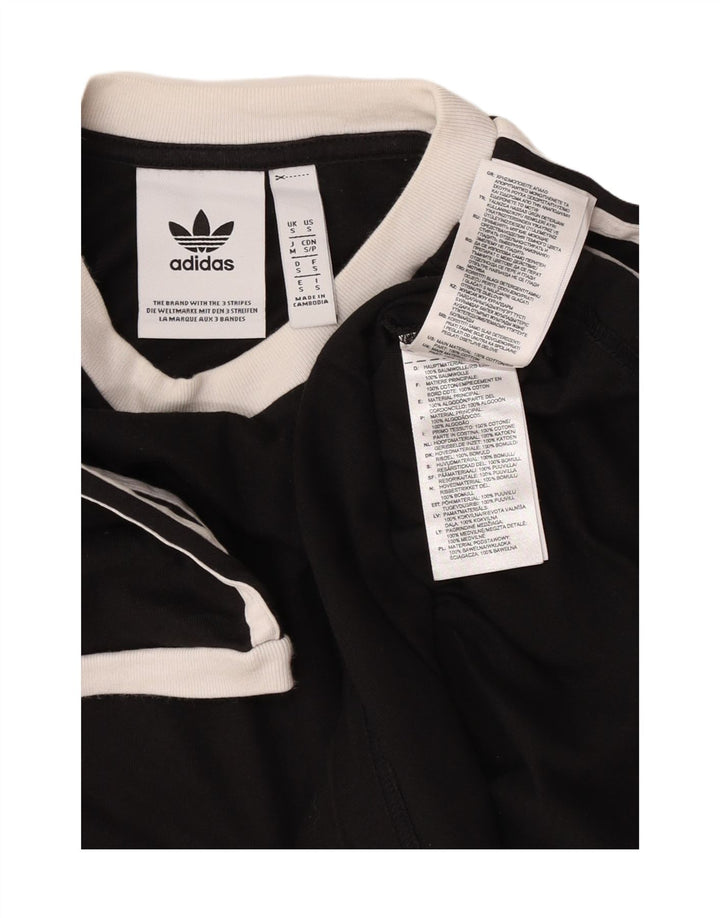 Adidas Męska Koszulka Top Mała Czarna Bawełna