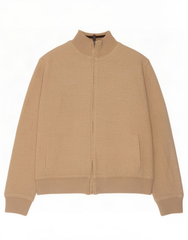 Marks & Spencer Męska bluza dresowa Blue Harbour Sherpa, duża, beżowa