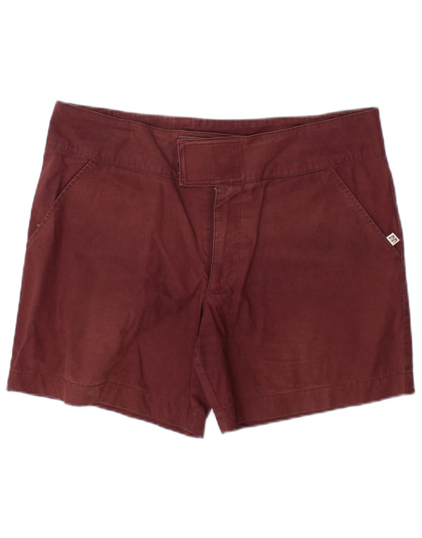Puma Womens Chino Shorts UK 14 Large W34  Burgundy Cotton
