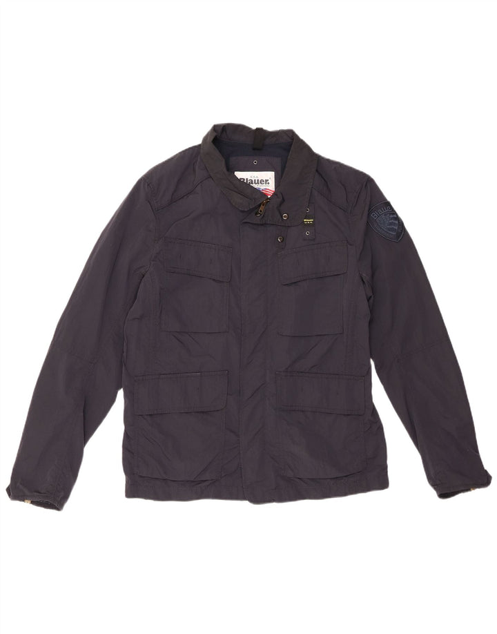 Kurtka męska Blauer UK 40, duża, granatowa, poliamidowa