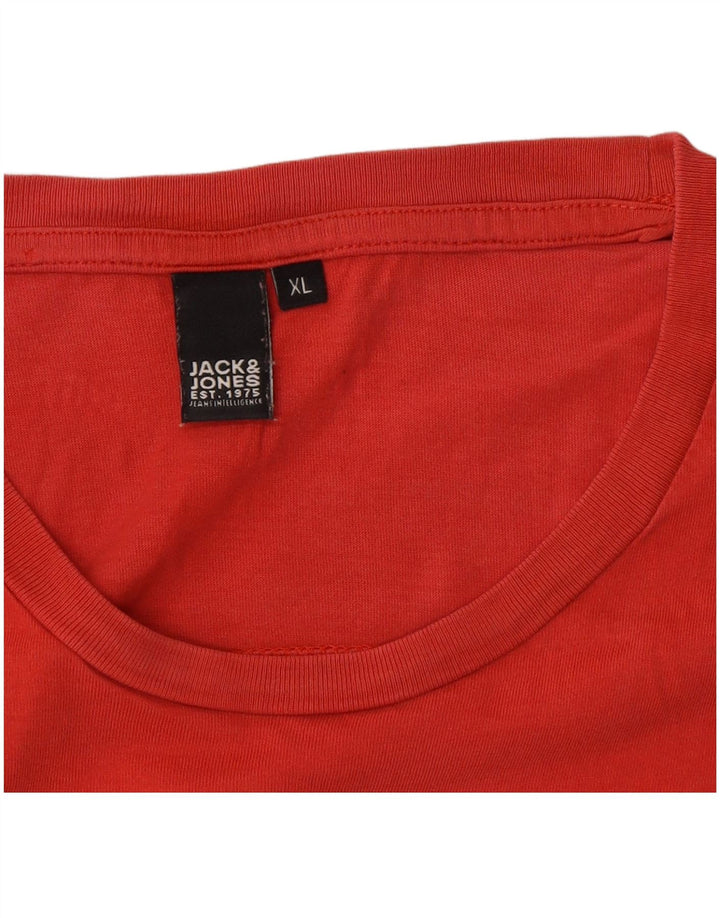 Męski T-shirt z grafiką Jack & Jones, XL, czerwony