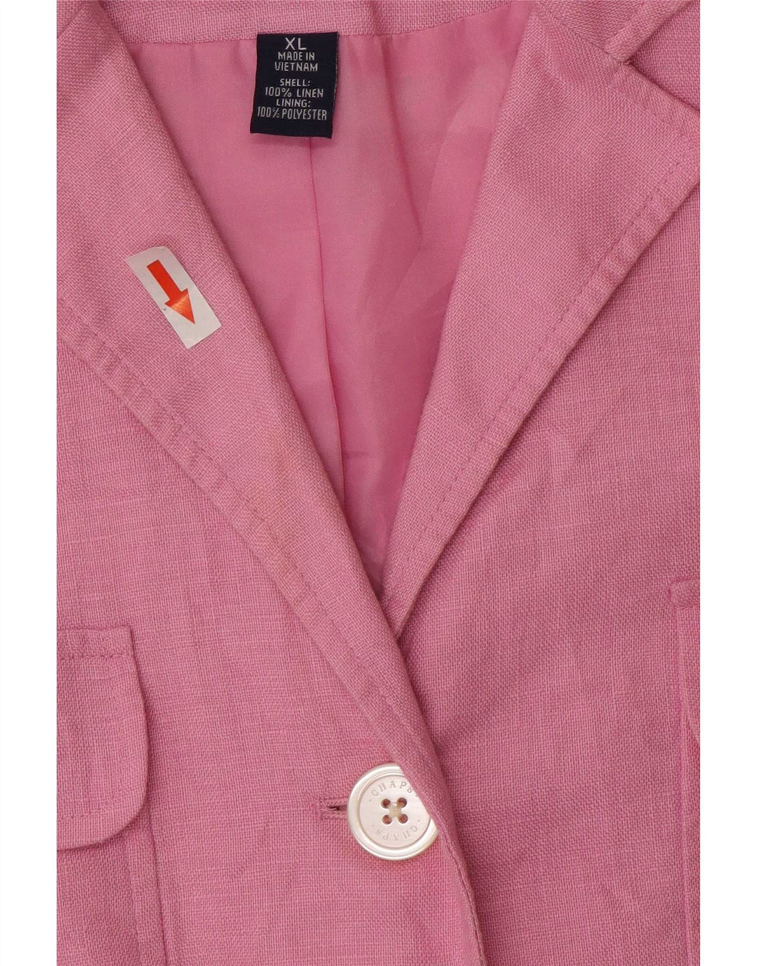 Damska marynarka Chaps z 4 guzikami i 3/4 rękawami, UK 18 XL, różowa pościel