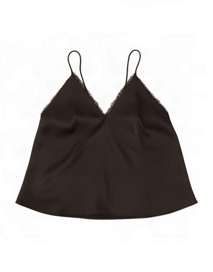 Damski top na ramiączkach Zara UK 14, duży, czarny poliester