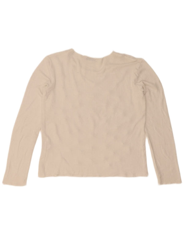 Damski sweter Zara z dekoltem w łódkę UK 10 Small White Wiskoza