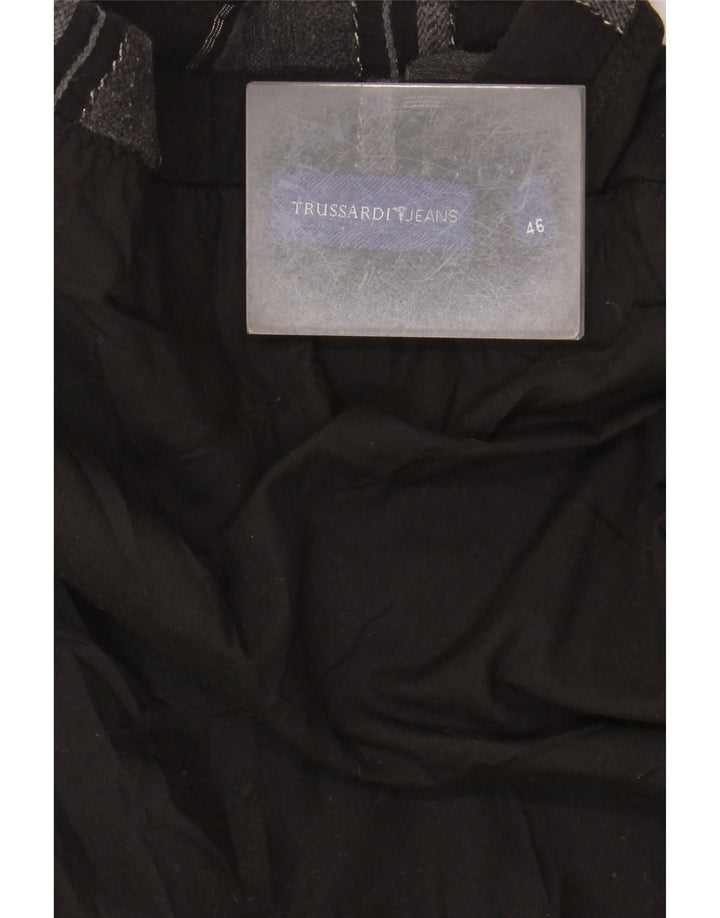 Damska spódnica w kształcie litery A TRUSSARDI IT 46 duża W32 w czarne paski