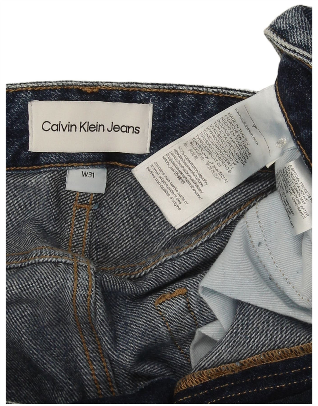 Męskie jeansy Calvin Klein w trudnej sytuacji W31 L26, niebieska bawełna