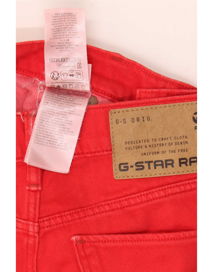 Męskie jeansy G-Star 3D Arc W25 L25 Czerwone bawełniane
