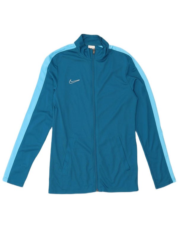 Kurtka męska dresowa Nike Slim Fit, mała, niebieska, sportowa z blokami kolorów
