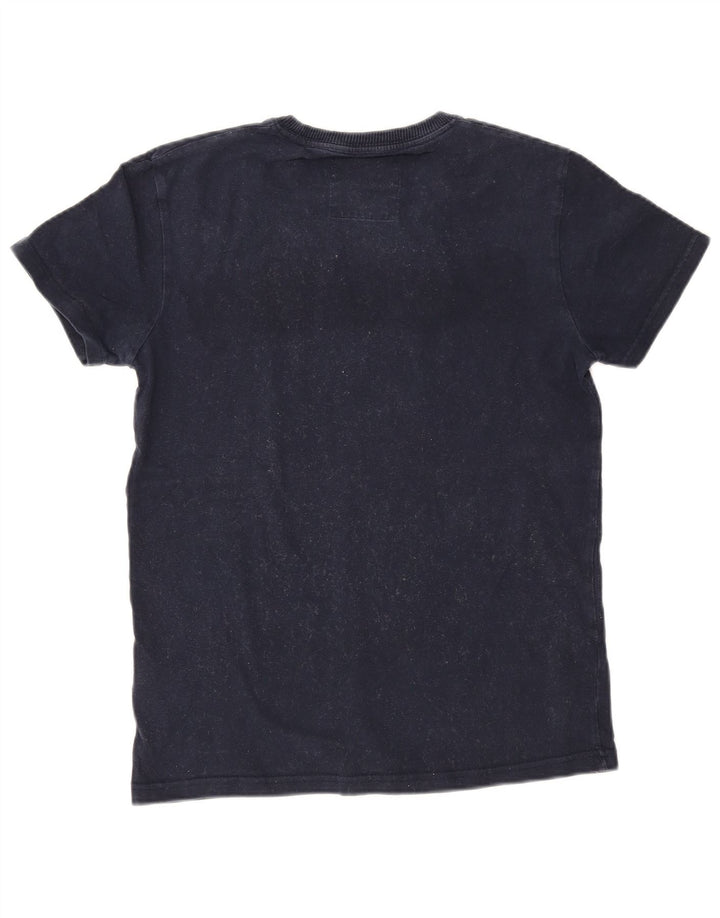 Męski T-shirt z grafiką Superdry, średni, granatowy, bawełniany