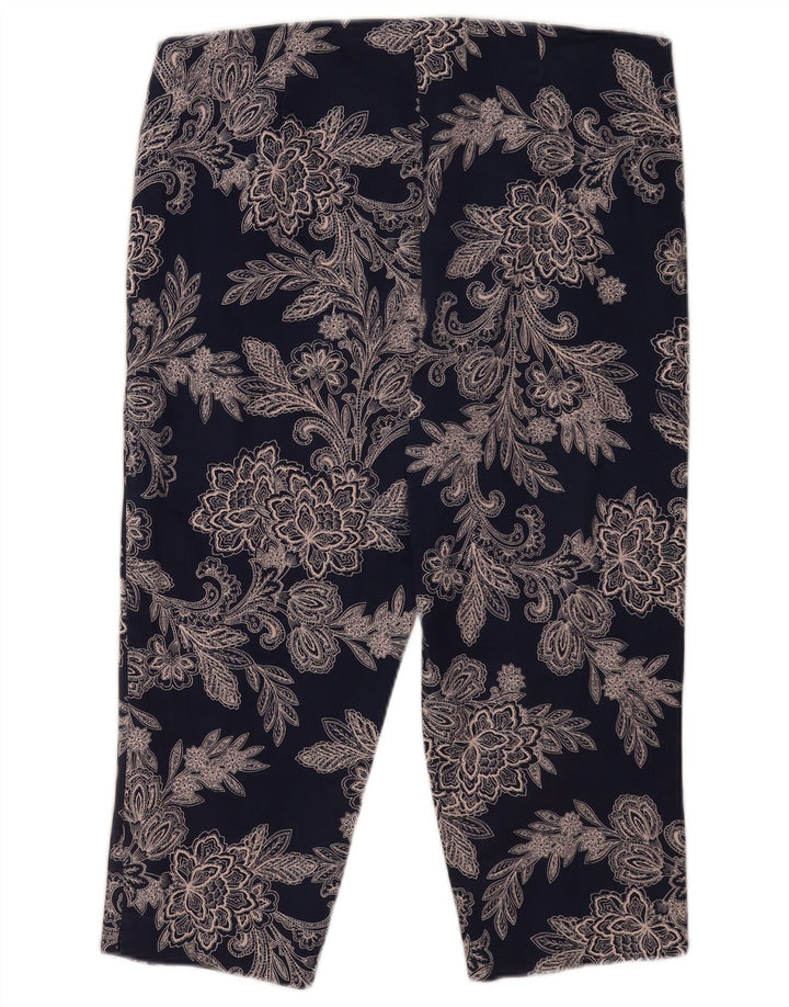 Marks & Spencer Damskie spodnie Capri z abstrakcyjnym wzorem UK 16, duże W34 L19
