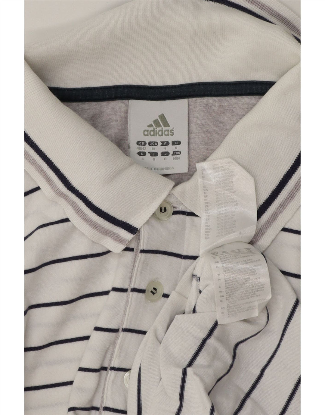 Męska koszulka polo Adidas UK 40/42 Średnia biała bawełna