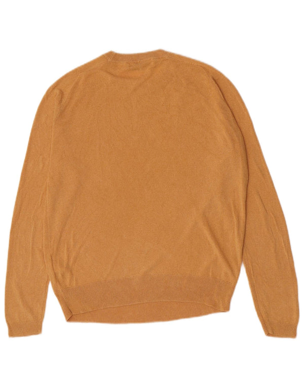 Zara Womens Crew Neck Jumper Sweater UK 12 Medium Orange Viscose