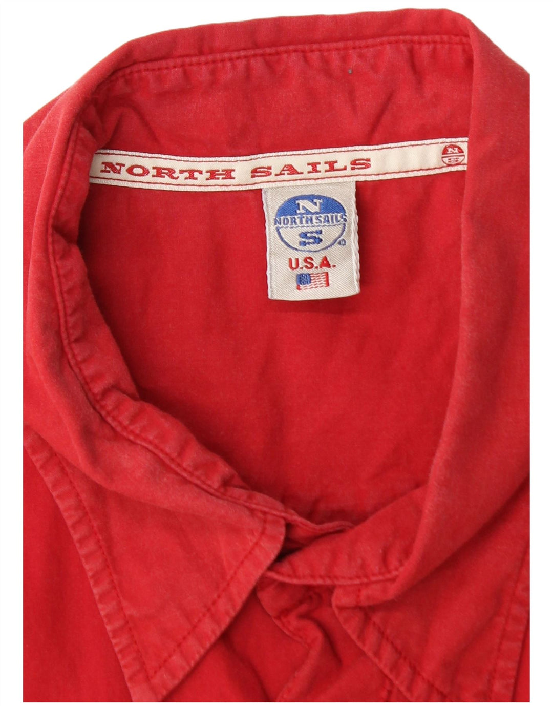 Koszula męska z krótkim rękawem NORTH SAILS, XL, czerwona