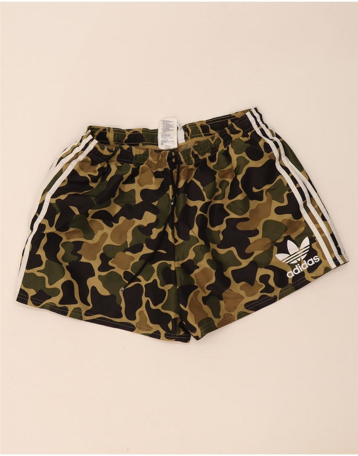 Męskie spodenki sportowe Adidas XL Khaki, kamuflaż, poliester