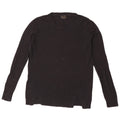 Sweter damski Massimo Dutti z okrągłym dekoltem, UK 14, średni czarny, bawełniany