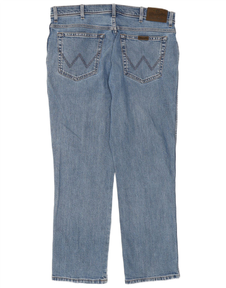 Męskie jeansy Wrangler o prostym kroju W36 L30, niebieskie, bawełniane