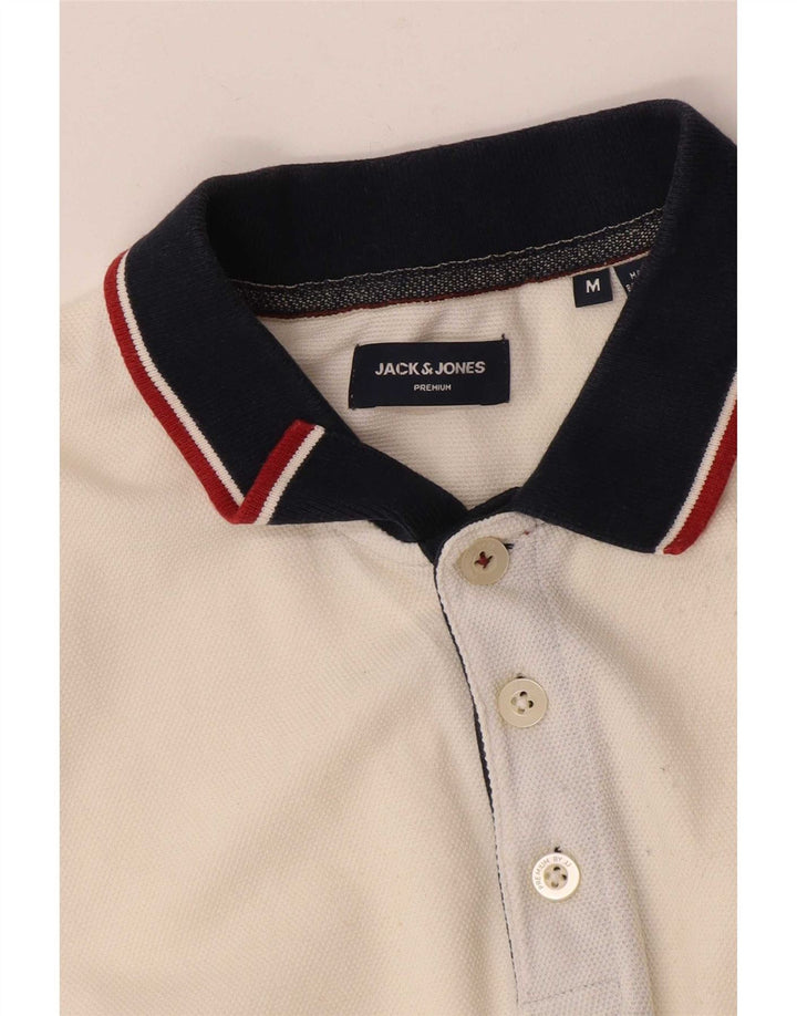 Męska koszulka polo Jack & Jones w kolorze średniobiałym