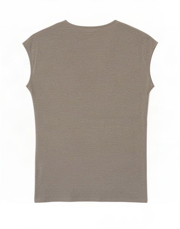 Damska koszulka oversize Reiss Top UK 10 Small, szara, nakrapiana bawełna