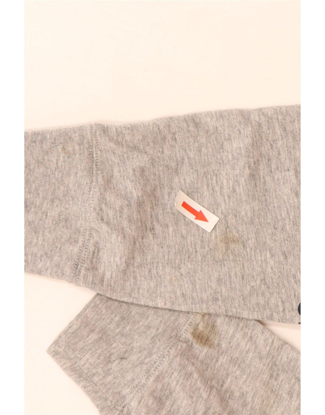 Męski top graficzny Vineyard Vines z długim rękawem, mały, szary, bawełniany