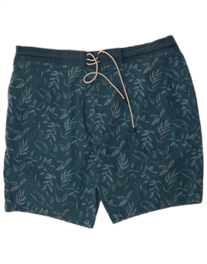 Męskie spodenki kąpielowe FAT FACE XL, niebieski, kwiatowy, poliester