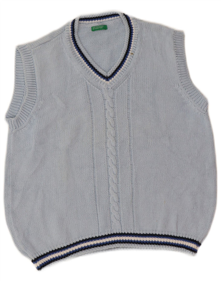 Tank top chłopięcy Benetton w kamizelkę 7-8 lat w niebieskie paski