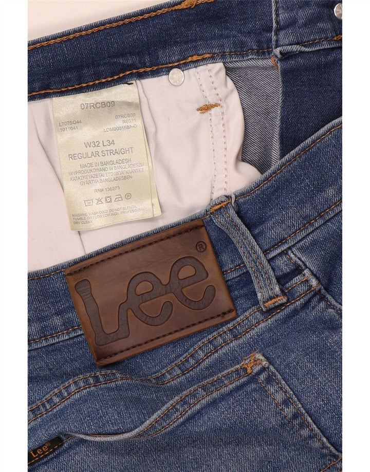 Męskie jeansy Lee Regular Straight W32 L34 Niebieskie bawełniane
