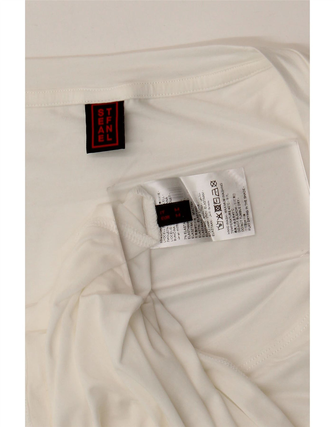 Damska kamizelka Stefanel Top UK 14 Medium White Lyocell