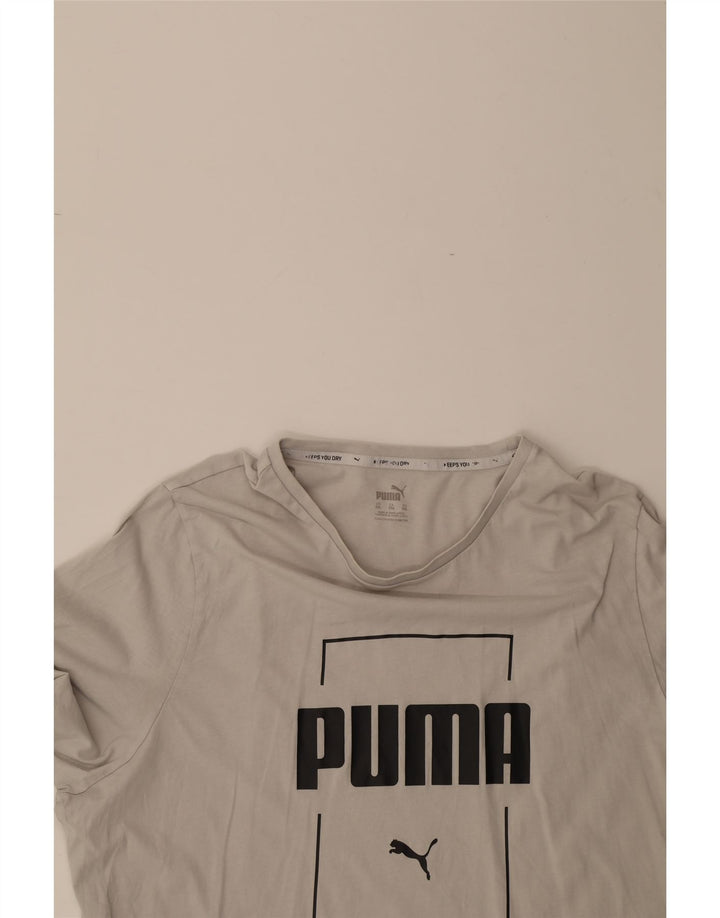 PUMA Mens Graphic T-Shirt Top 2XL White Cotton Vintage Puma and Second-Hand Puma from Messina Hembry 