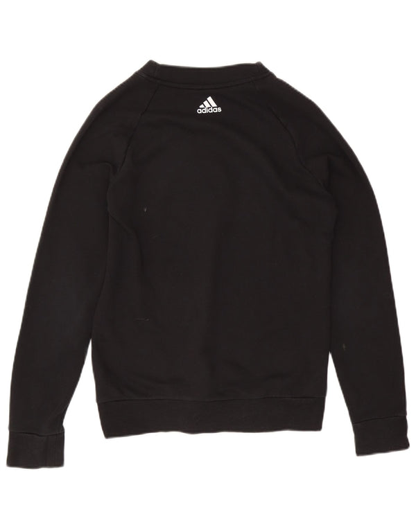 Damska bluza Adidas Graphic Jumper UK 8/10 Mała czarna bawełna