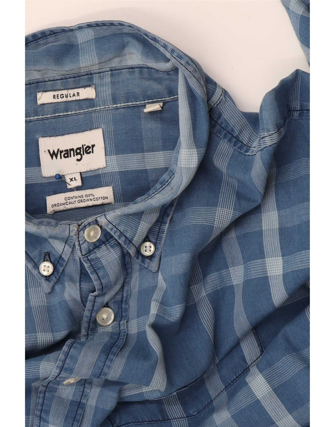 Koszula męska Wrangler o regularnym kroju XL, bawełniana w niebieską kratkę