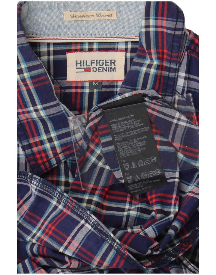 Koszula męska Tommy Hilfiger, bawełniana, w średnią granatową kratkę