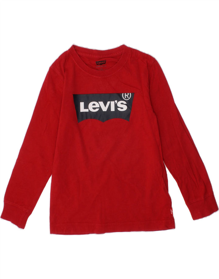 LEVI'S Girls Graphic Top Long Sleeve 4-5 Years Red Cotton Vintage Levi's and Second-Hand Levi's from Messina Hembry 
