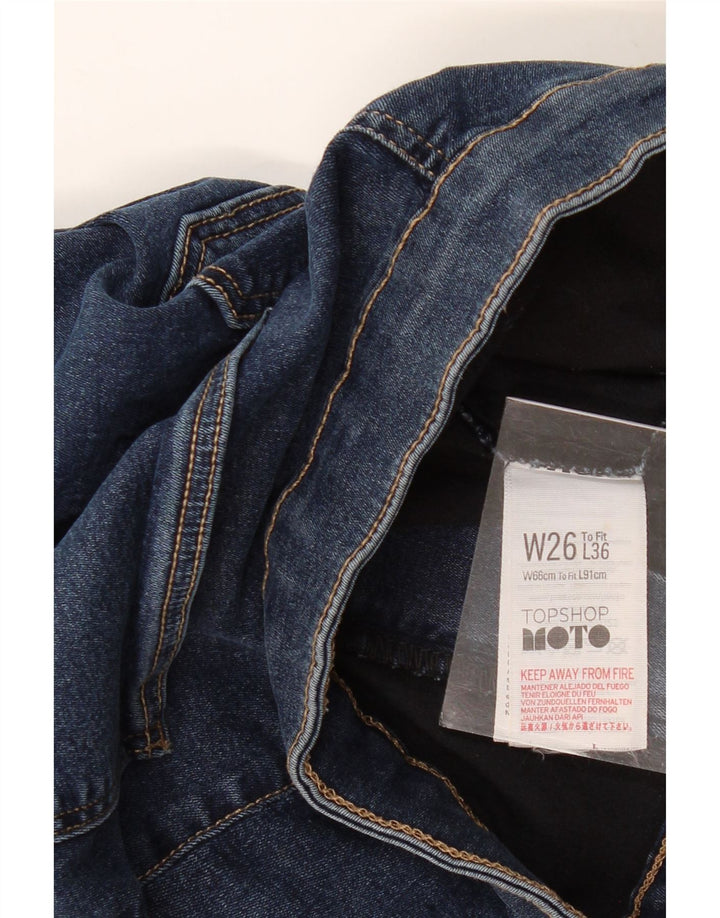 Damskie jeansy skinny TOPSHOP W26 L32 Niebieskie bawełniane